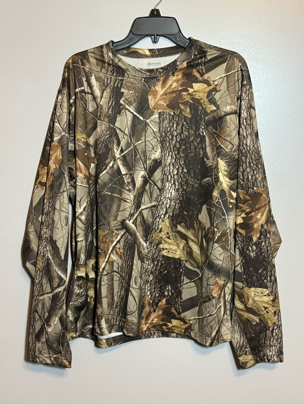 Mens Long-Sleeve Camouflage Performance Shirt - Brown/Green